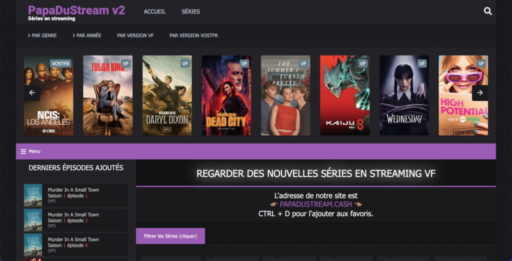 papadustream v2 nouvelle adresse